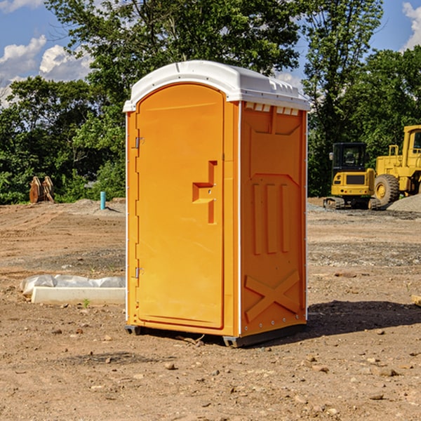 how often are the porta potties cleaned and serviced during a rental period in Hartwick